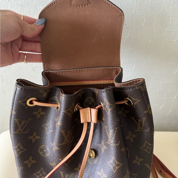 Montsouris NM Backpack Monogram Canvas with Leather BB - Picture 4 of 8